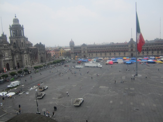 Our view of the Zocalo from the restaurant.